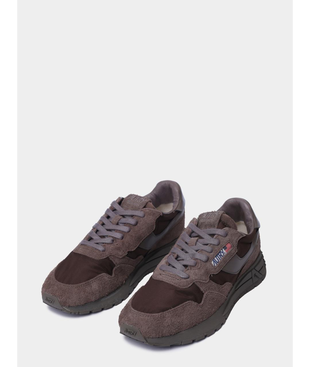 AUTRY Коричневые замшевые высокие кроссовки / кеды, фото 2