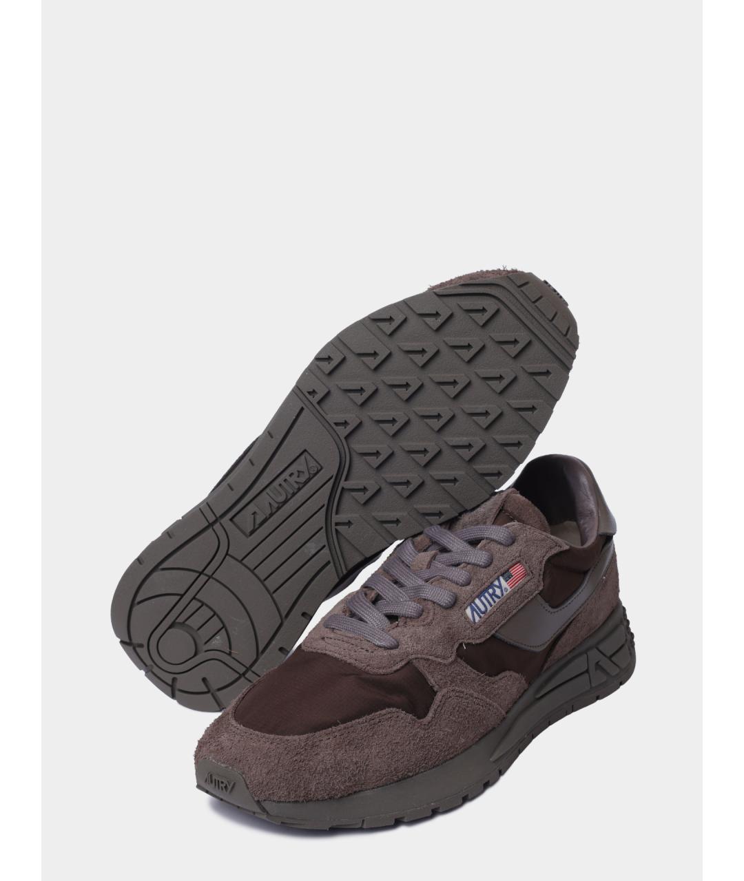 AUTRY Коричневые замшевые высокие кроссовки / кеды, фото 4