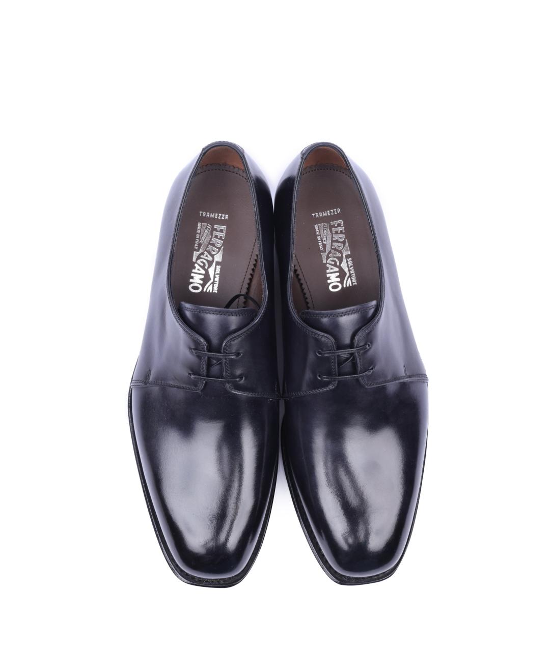 FERRAGAMO Черные кожаные туфли, фото 4