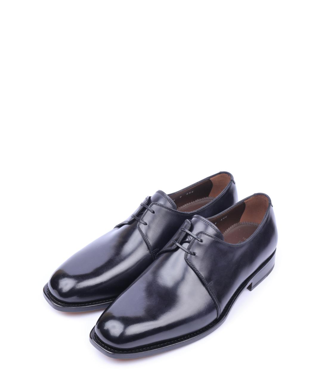 FERRAGAMO Черные кожаные туфли, фото 2