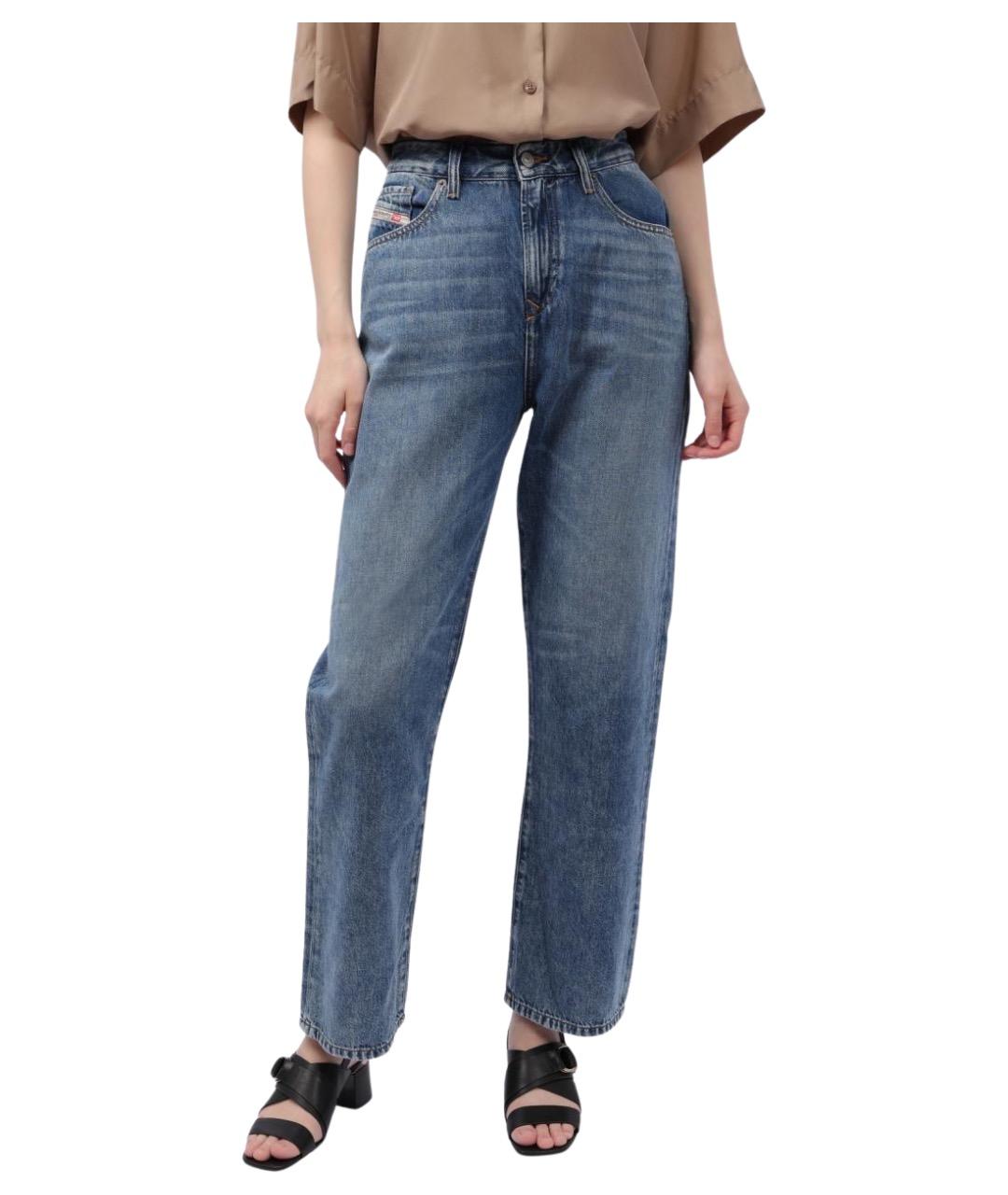 DIESEL Синие хлопковые прямые джинсы, фото 1