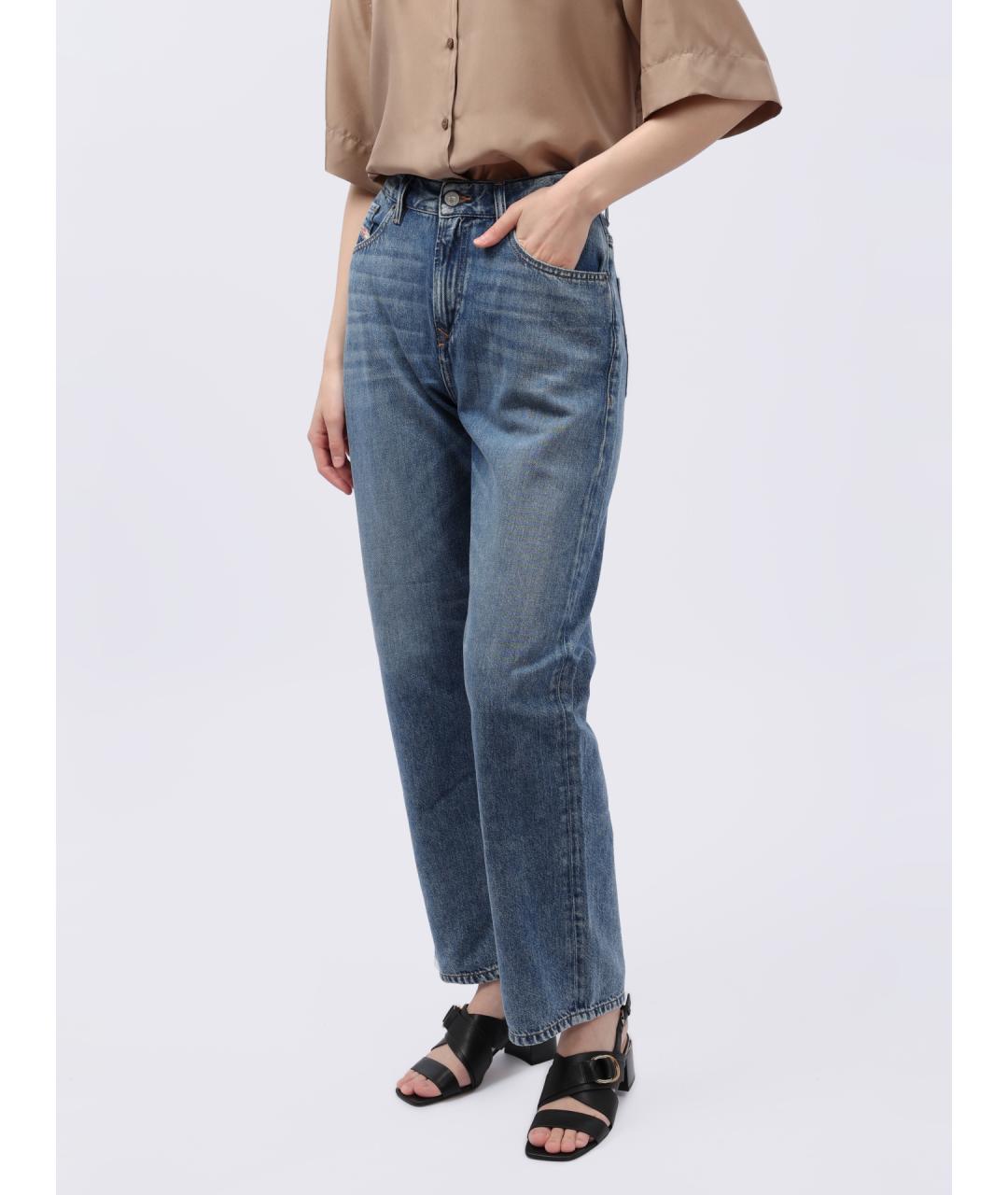 DIESEL Синие хлопковые прямые джинсы, фото 4