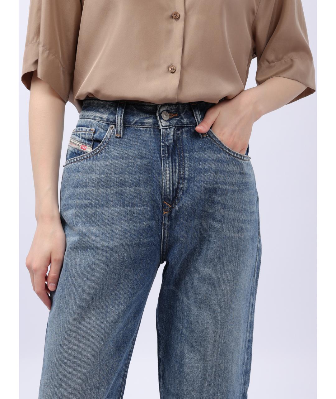DIESEL Синие хлопковые прямые джинсы, фото 3