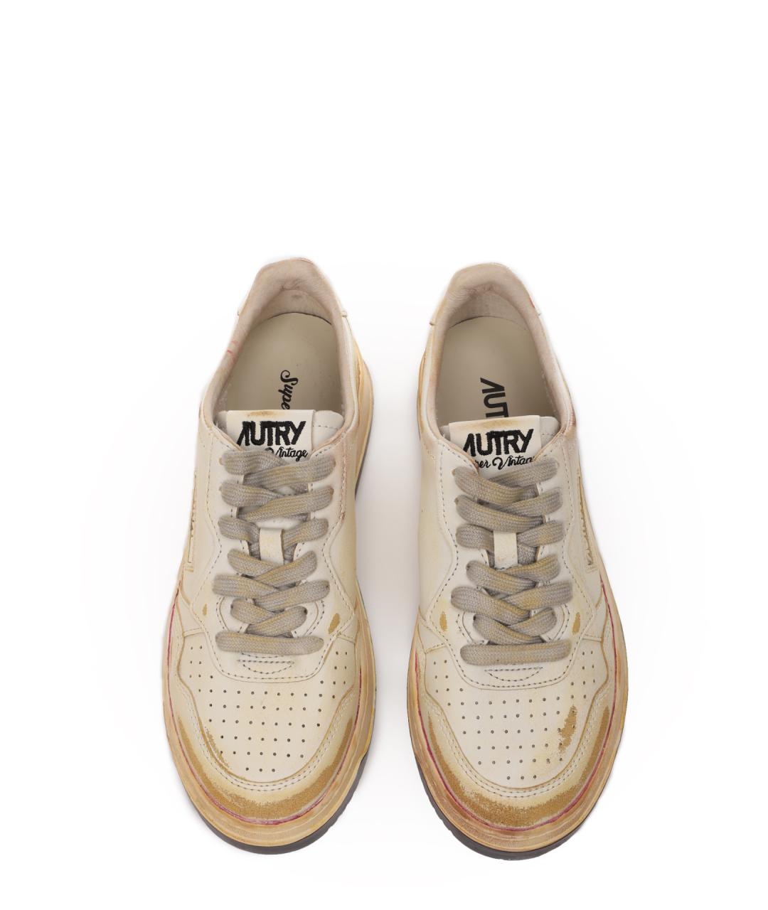AUTRY Бежевые кожаные кеды, фото 5