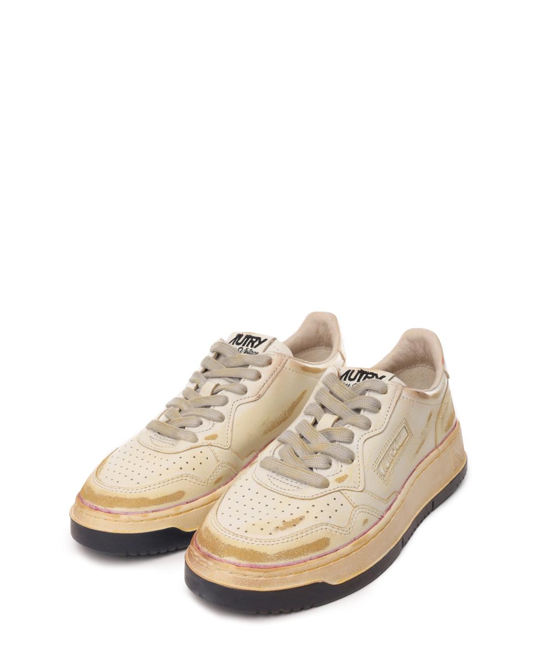 AUTRY Бежевые кожаные кеды, фото 2