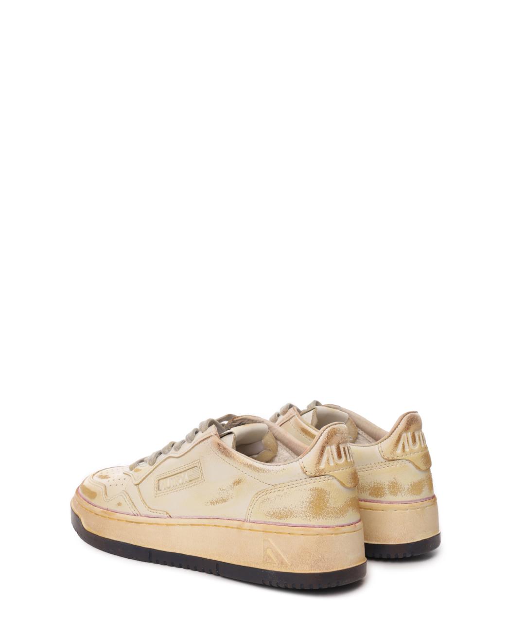 AUTRY Бежевые кожаные кеды, фото 3