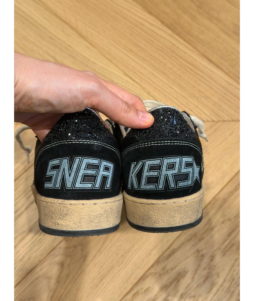 GOLDEN GOOSE DELUXE BRAND Черные замшевые кеды, фото 4