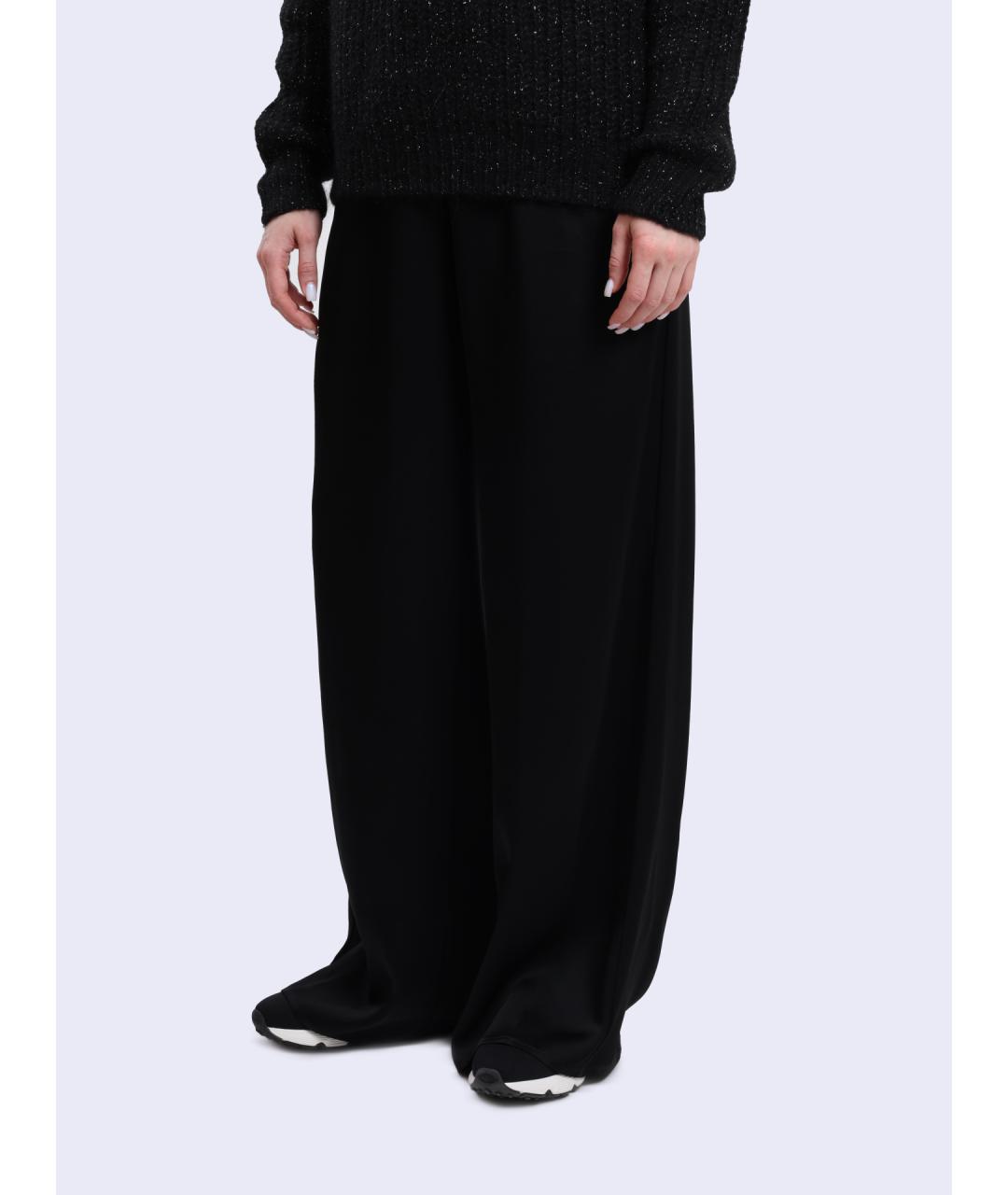 HERNO Черные прямые брюки, фото 3