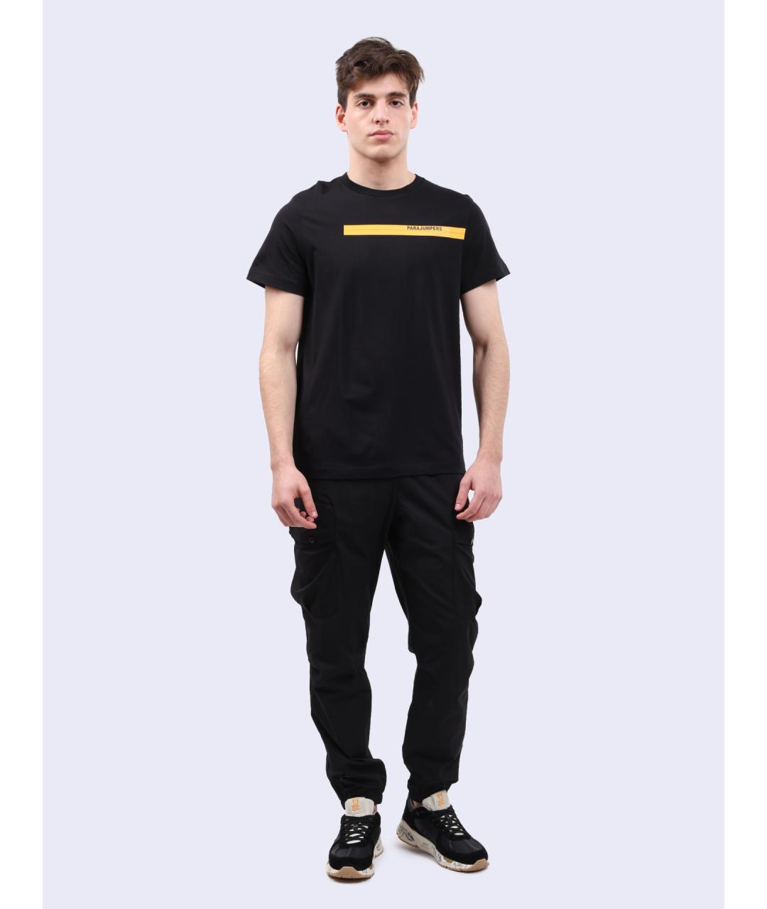 PARAJUMPERS Черная хлопковая футболка, фото 2