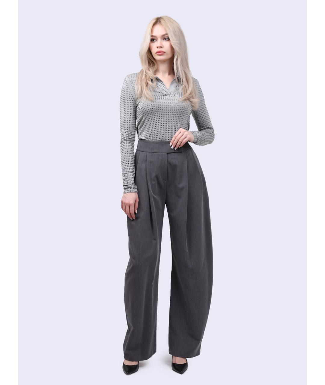 PINKO Серые прямые брюки, фото 2