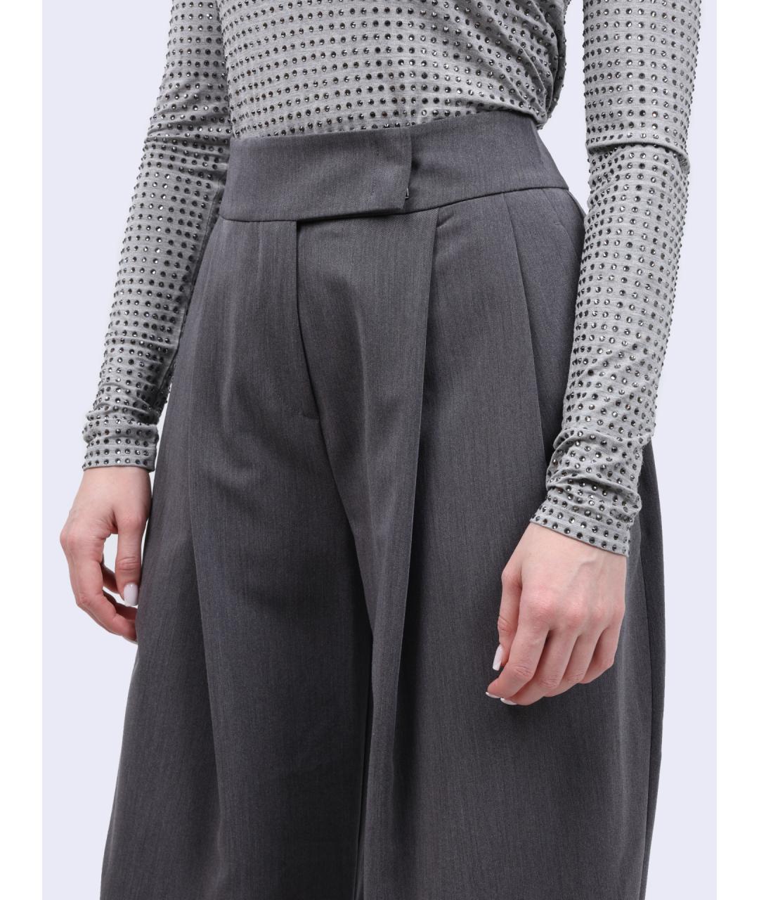 PINKO Серые прямые брюки, фото 4