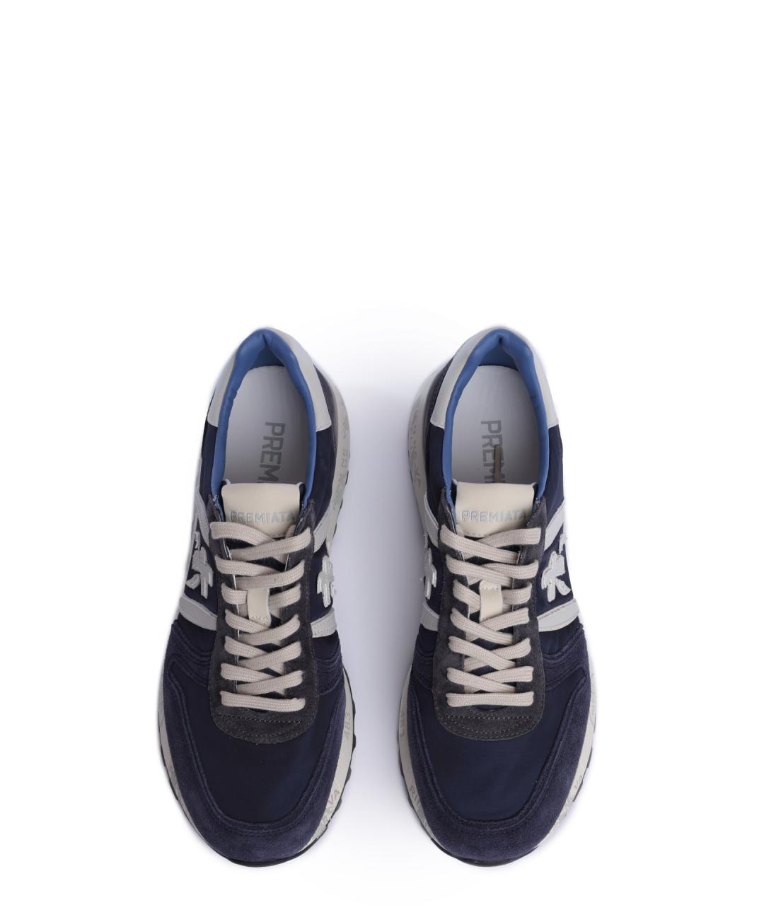 PREMIATA Синие замшевые низкие кроссовки / кеды, фото 3