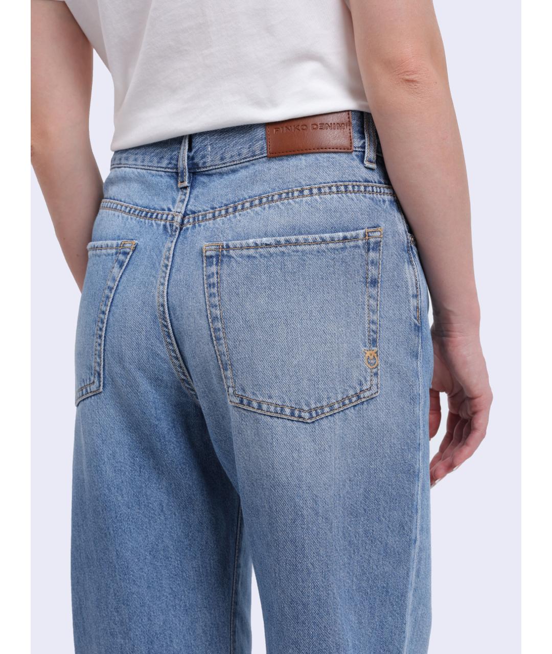 PINKO Синие прямые джинсы, фото 4