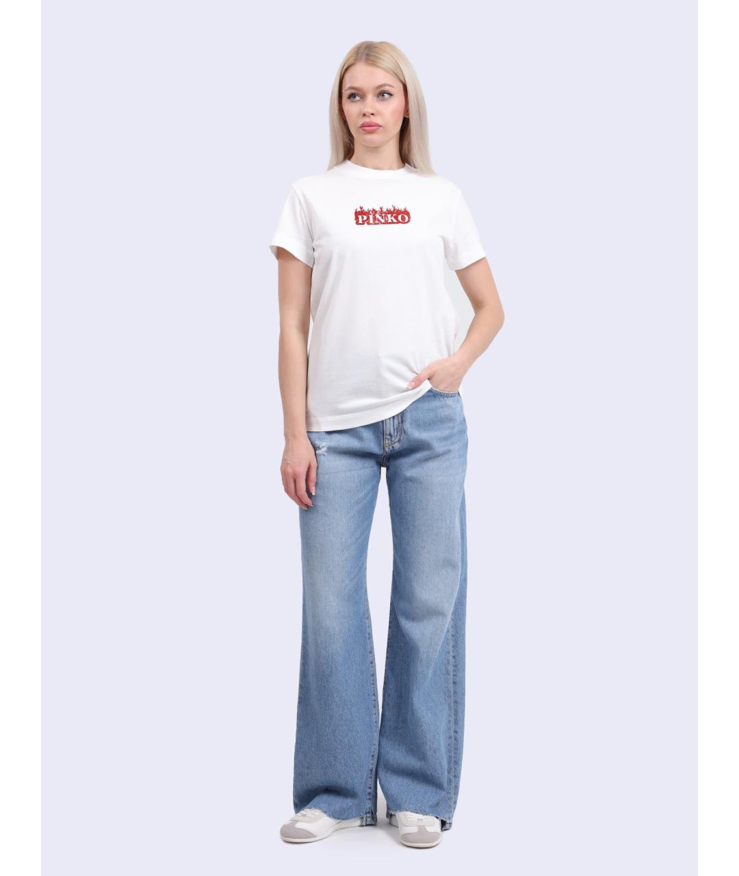 PINKO Синие прямые джинсы, фото 2