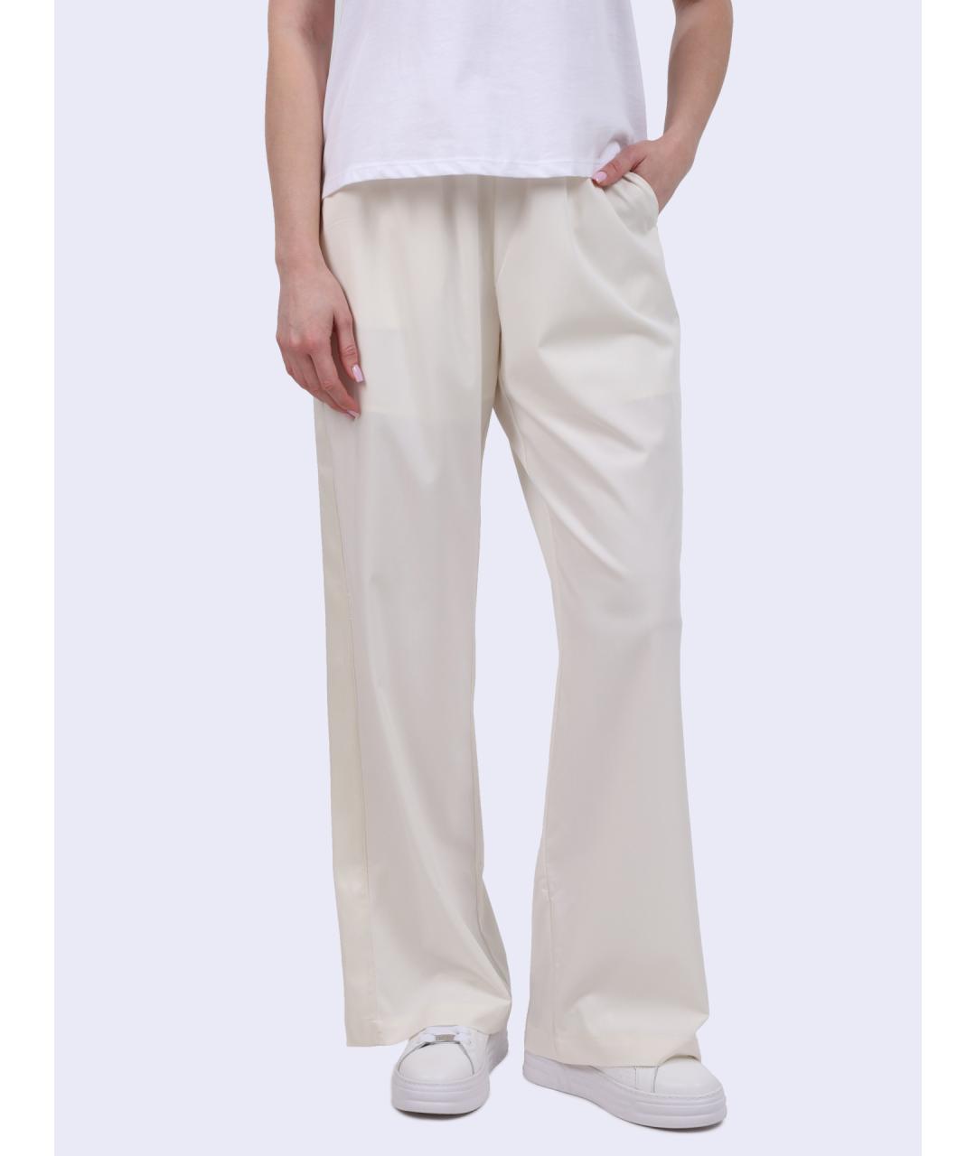 LIU JO Белые полиэстеровые прямые брюки, фото 6
