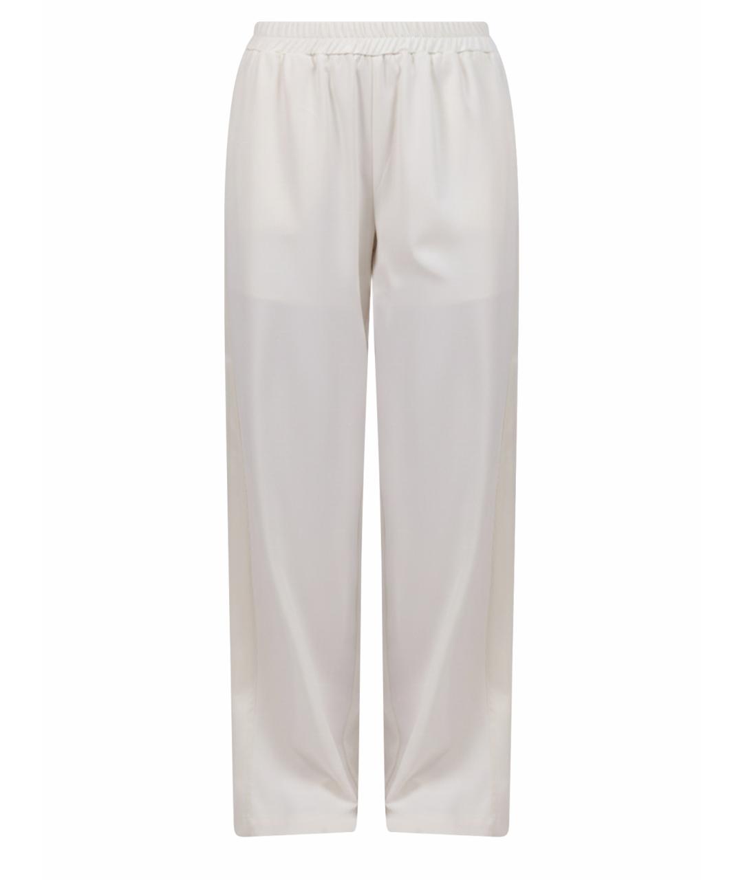 LIU JO Белые полиэстеровые прямые брюки, фото 1
