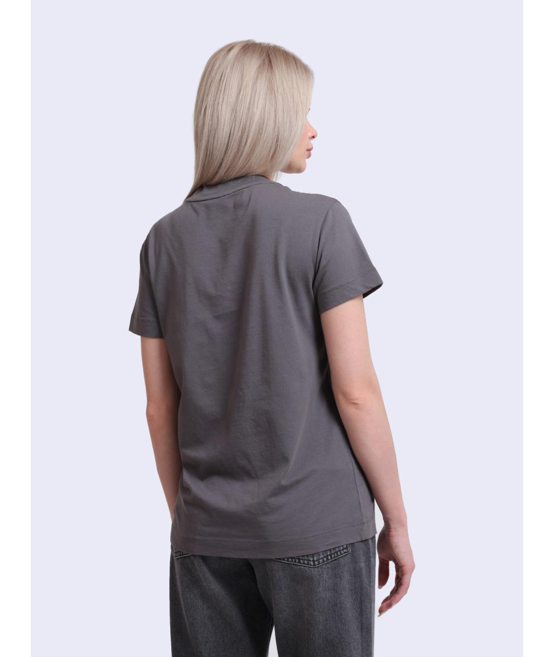 PINKO Серая хлопковая футболка, фото 4