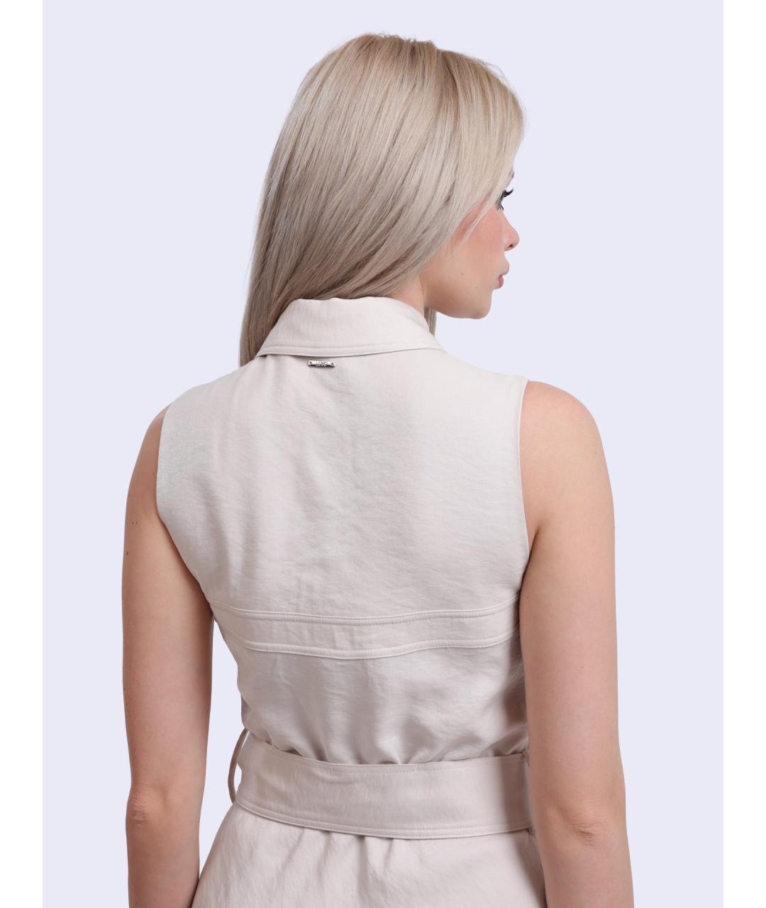 LIU JO Бежевое повседневное платье, фото 5