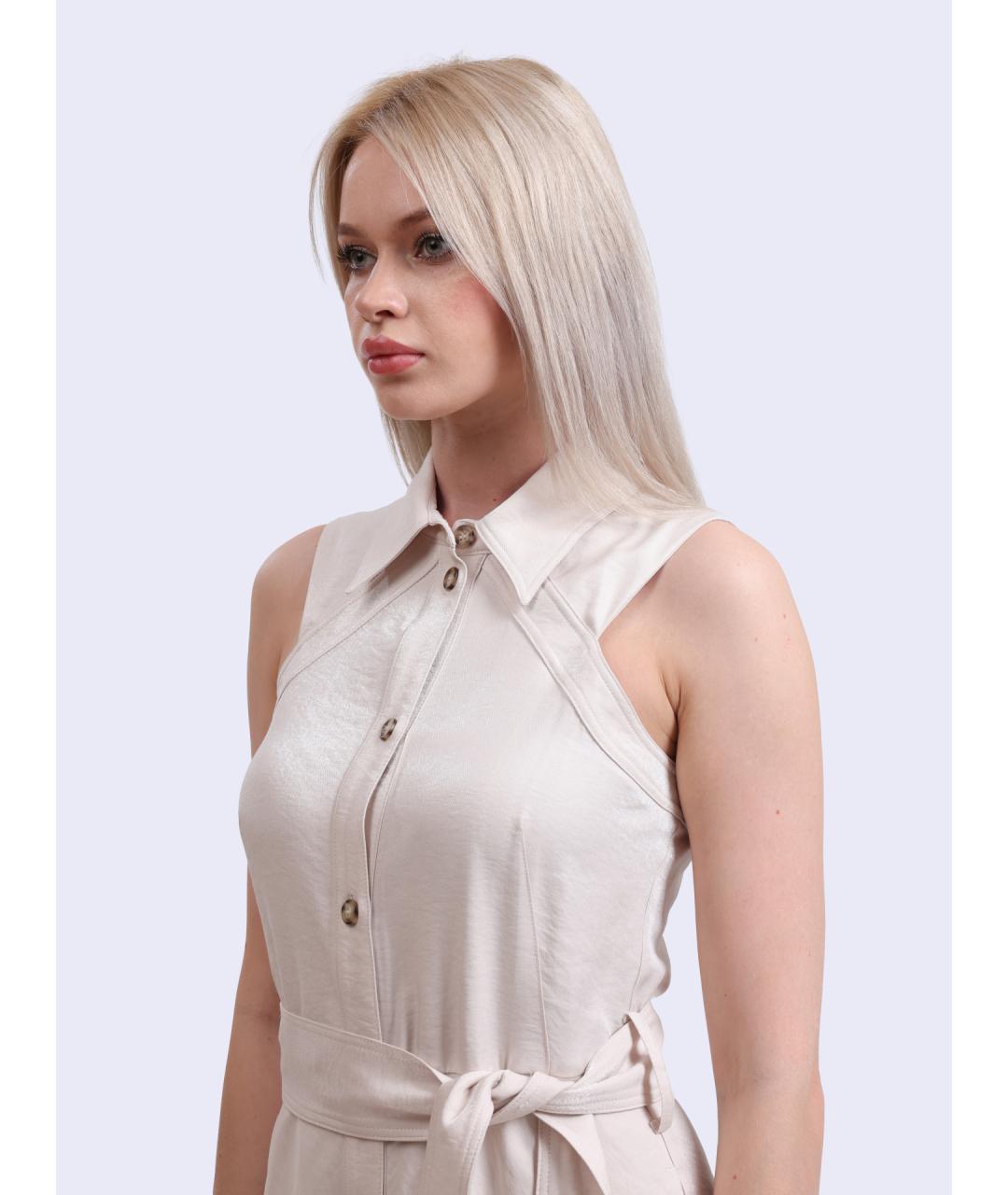 LIU JO Бежевое повседневное платье, фото 4