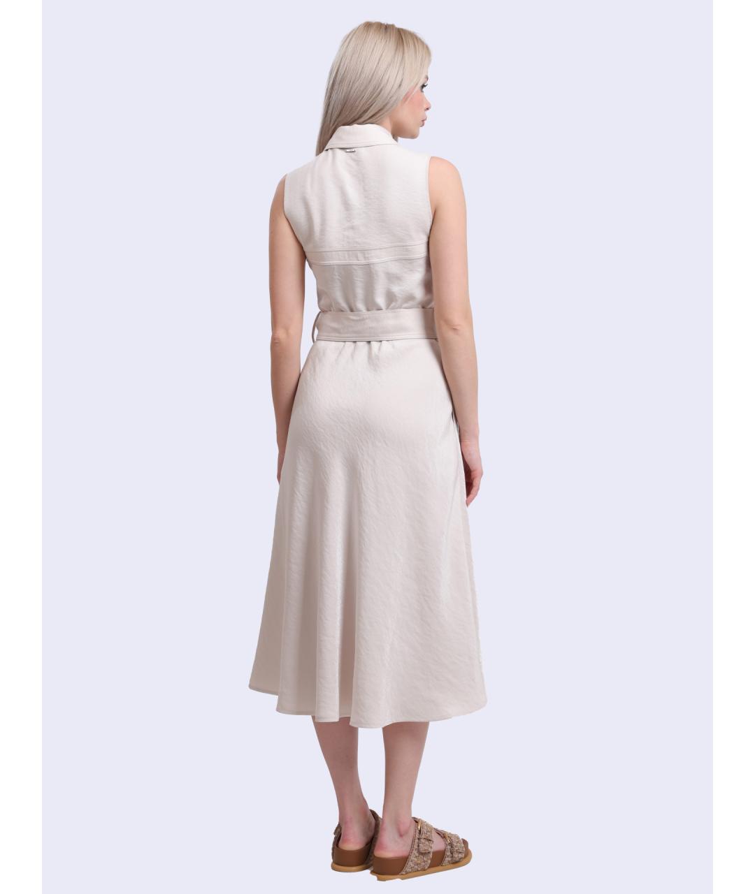 LIU JO Бежевое повседневное платье, фото 6