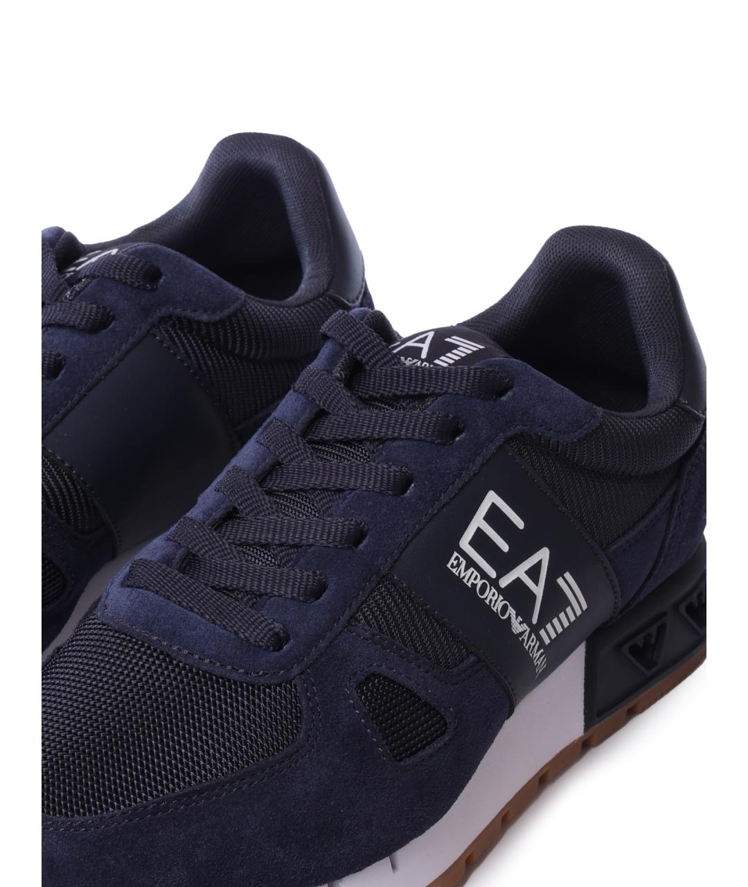 EA7 Темно-синие высокие кроссовки / кеды, фото 6