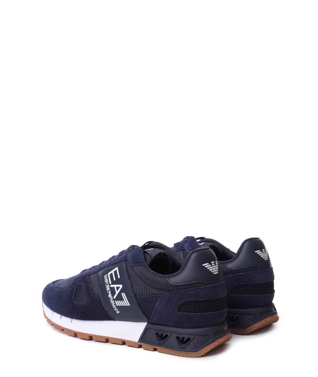 EA7 Темно-синие высокие кроссовки / кеды, фото 3