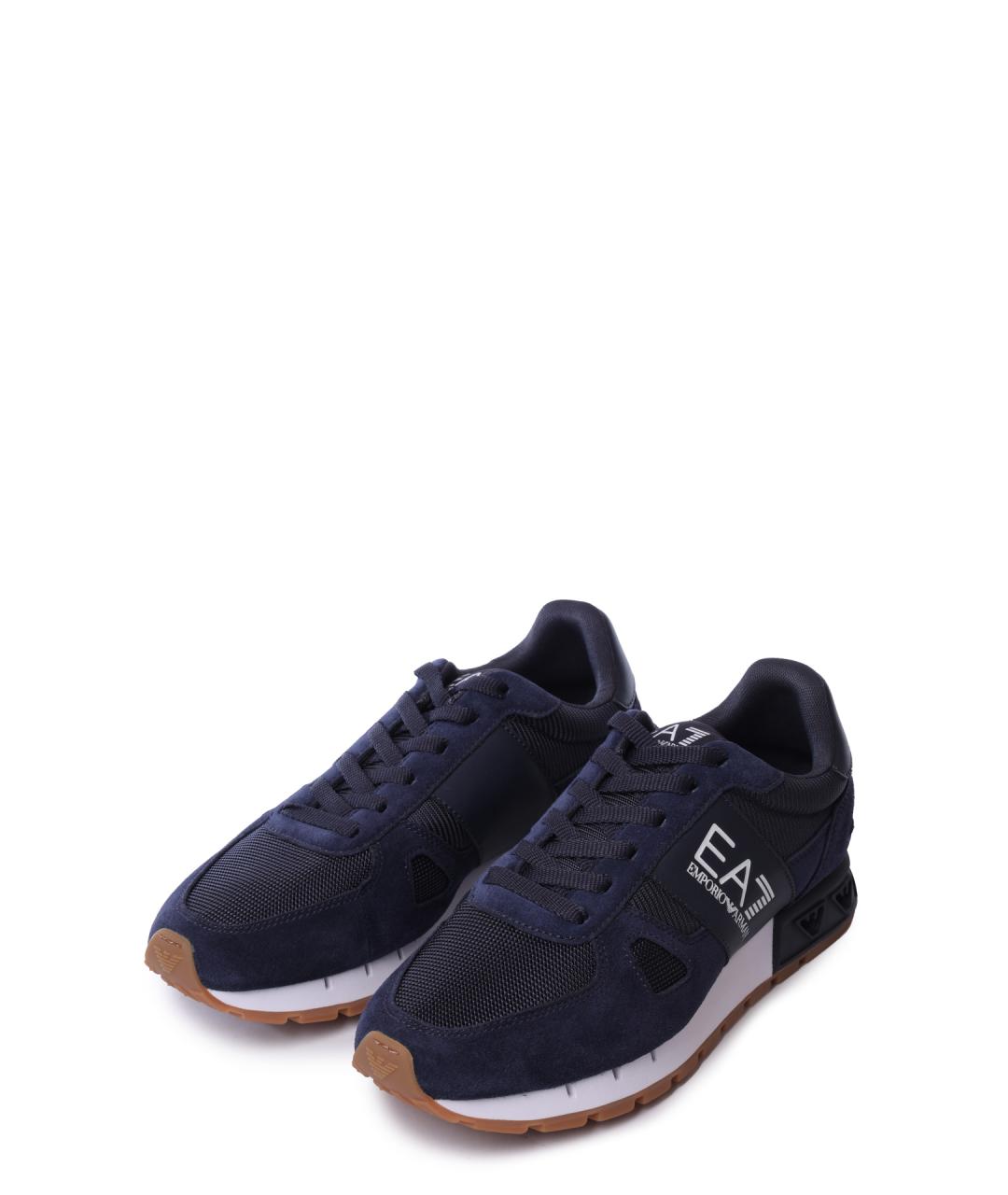 EA7 Темно-синие высокие кроссовки / кеды, фото 2