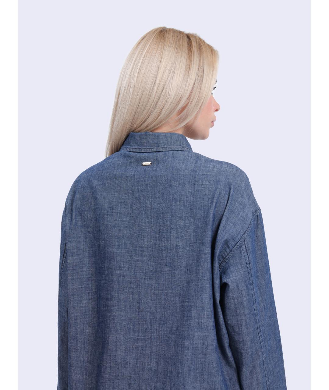 ARMANI EXCHANGE Синяя деним рубашка, фото 5