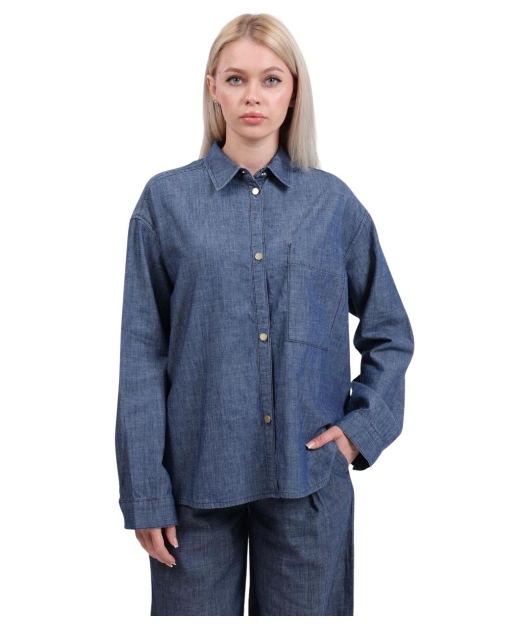 ARMANI EXCHANGE Синяя деним рубашка, фото 1