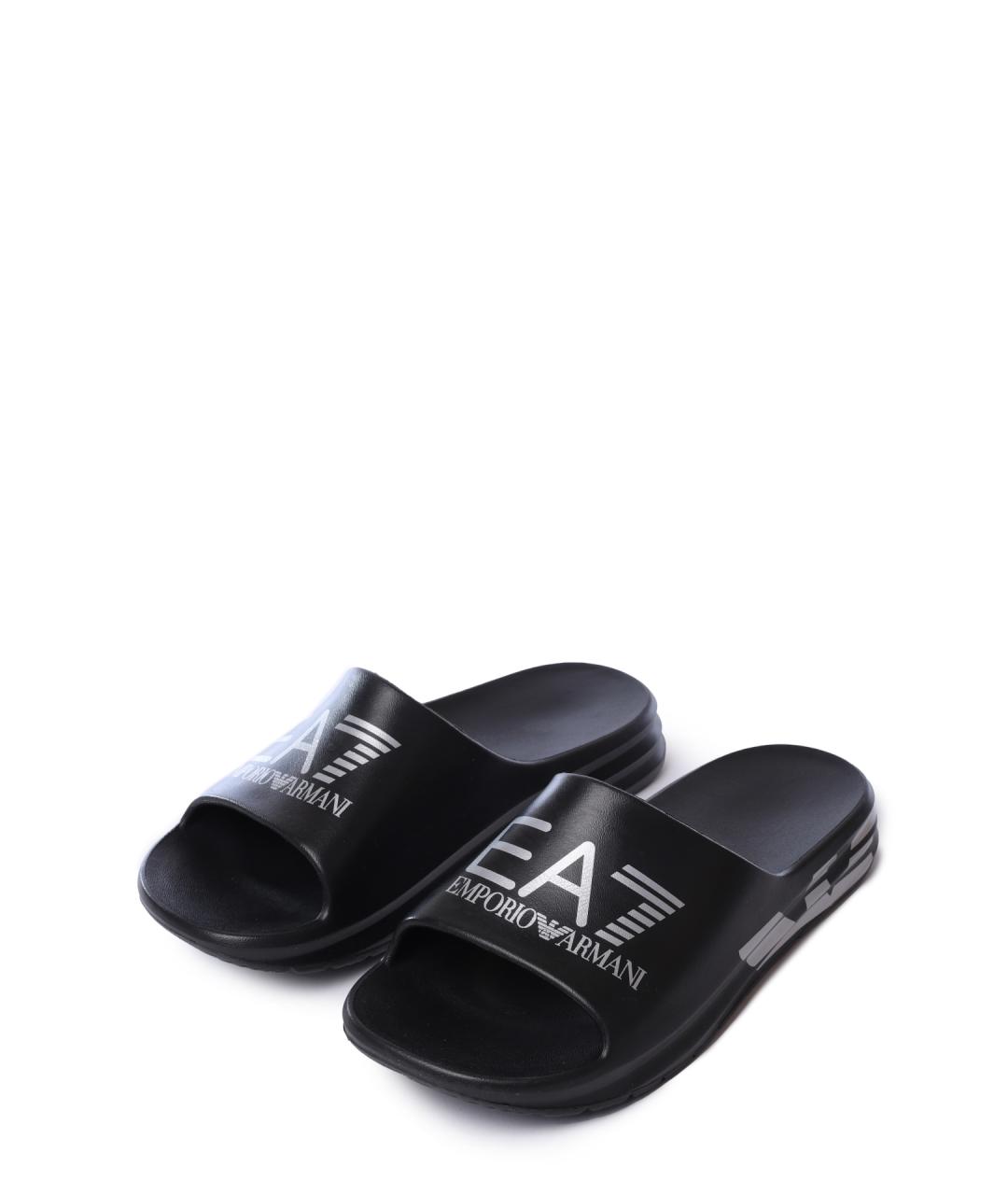 EA7 Черные шлепанцы, фото 2