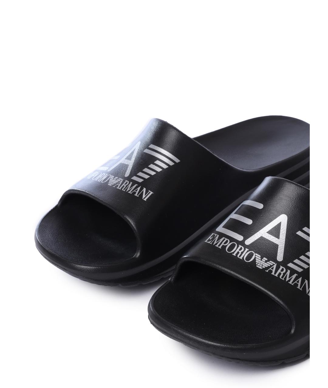 EA7 Черные шлепанцы, фото 5