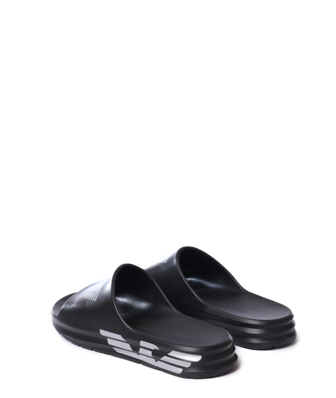 EA7 Черные шлепанцы, фото 3