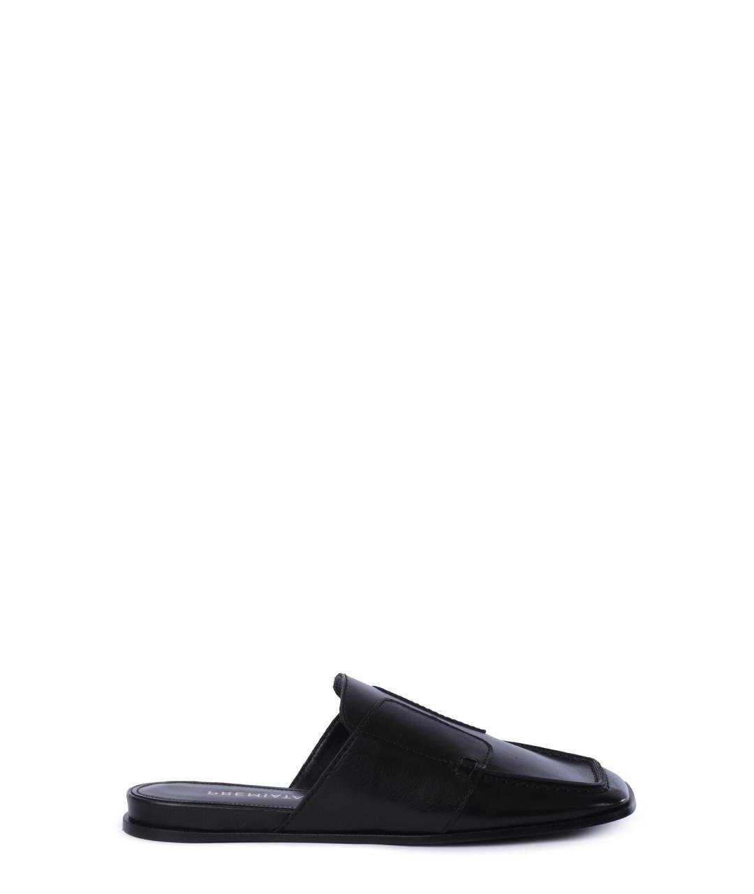 PREMIATA Черные кожаные мюли, фото 1