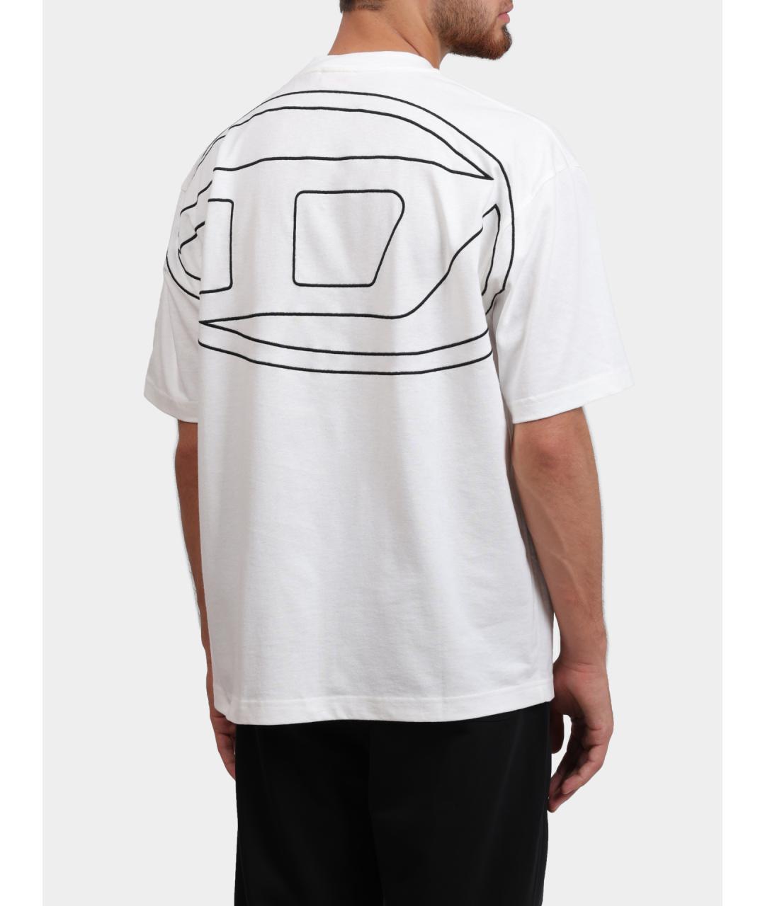 DIESEL Белая хлопковая футболка, фото 4