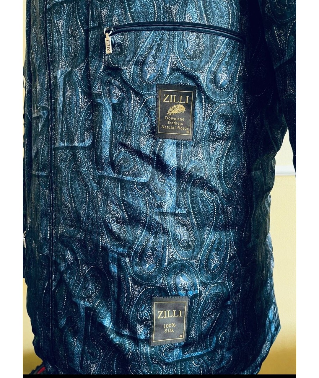 ZILLI Синяя шелковая куртка, фото 4
