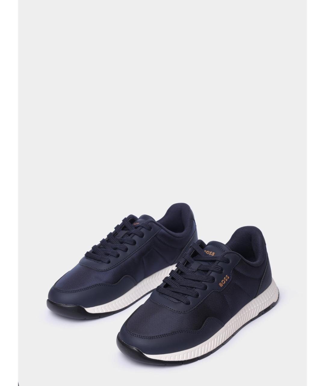 HUGO BOSS Синие низкие кроссовки / кеды, фото 2