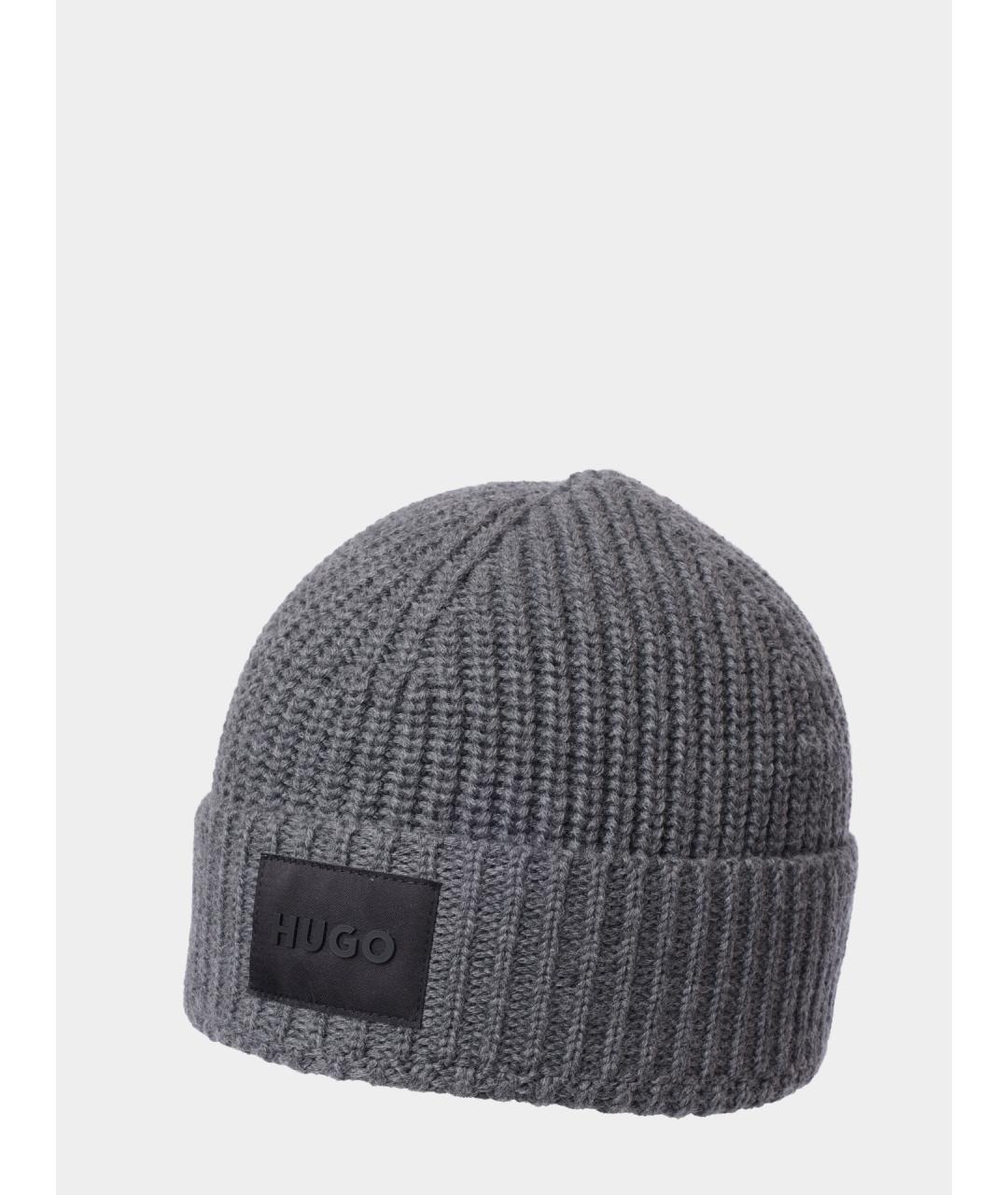 HUGO Серый шарф, фото 3