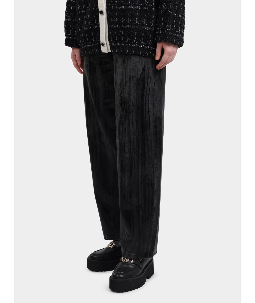 LIU JO Черные хлопковые прямые джинсы, фото 4