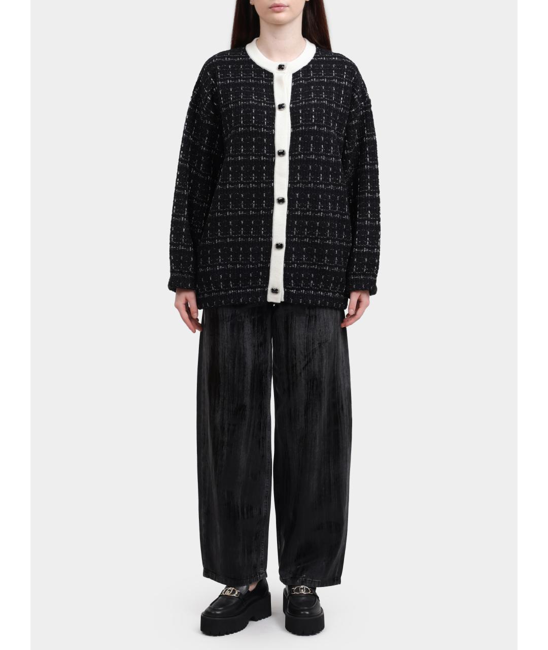 LIU JO Черные хлопковые прямые джинсы, фото 3