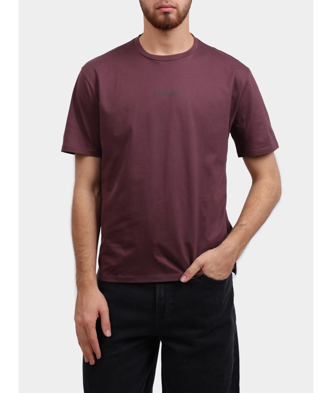 PREMIATA Бордовая хлопковая футболка, фото 5