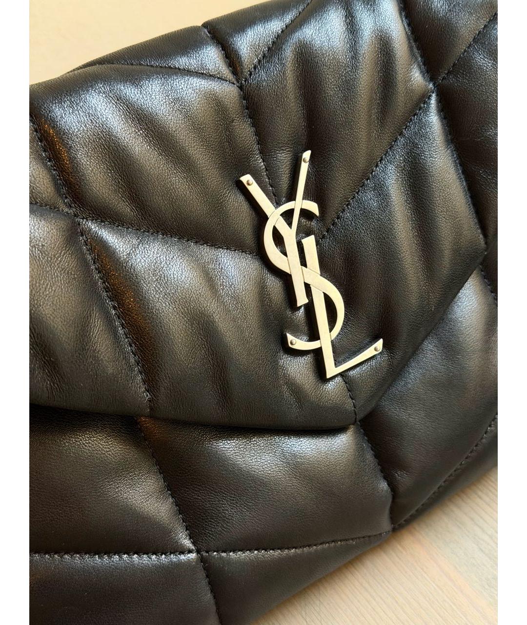SAINT LAURENT Черная кожаная сумка через плечо, фото 7