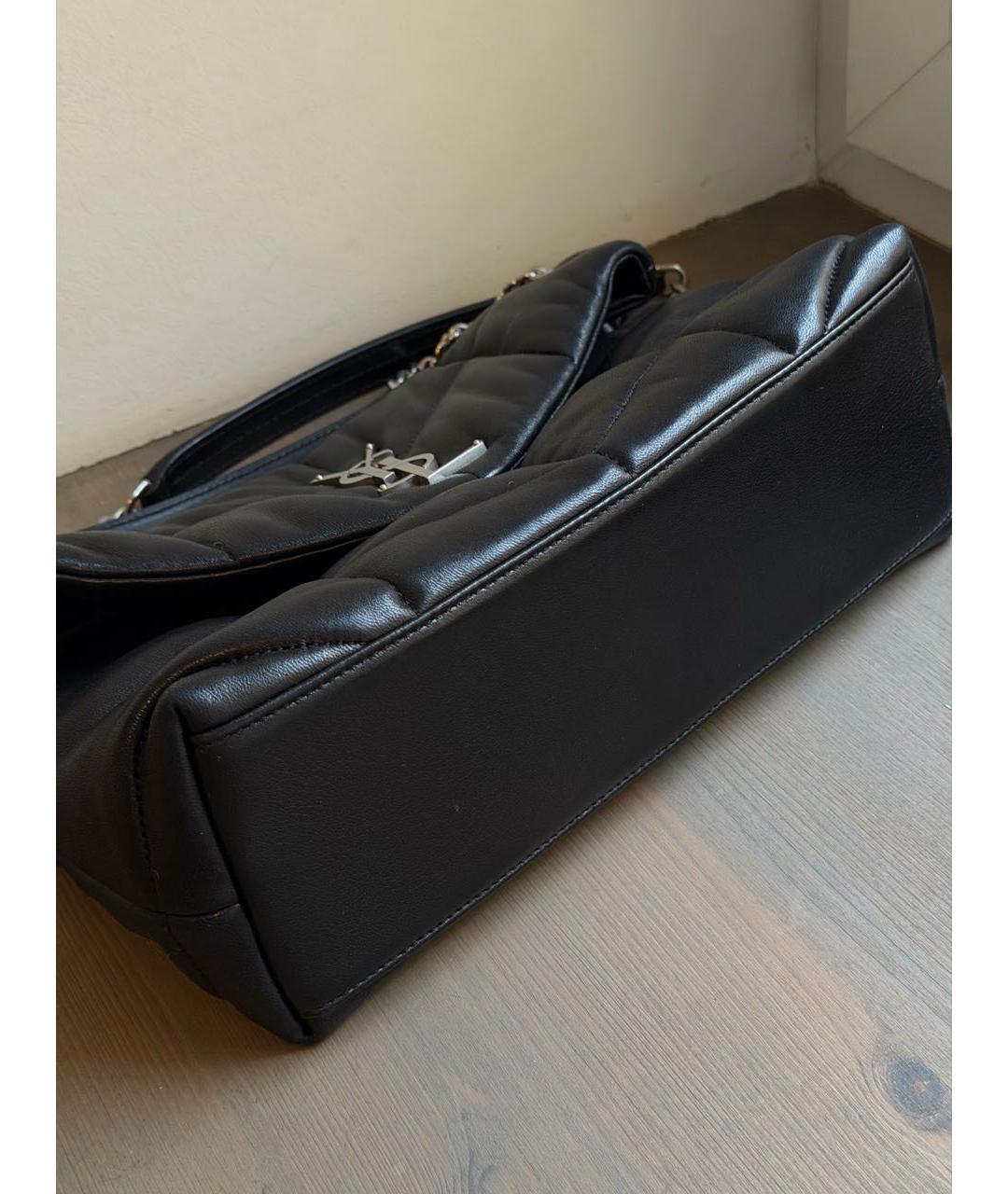 SAINT LAURENT Черная кожаная сумка через плечо, фото 6