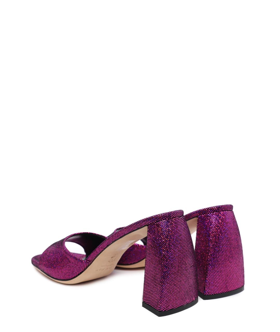 BY FAR Фуксия кожаные мюли, фото 3