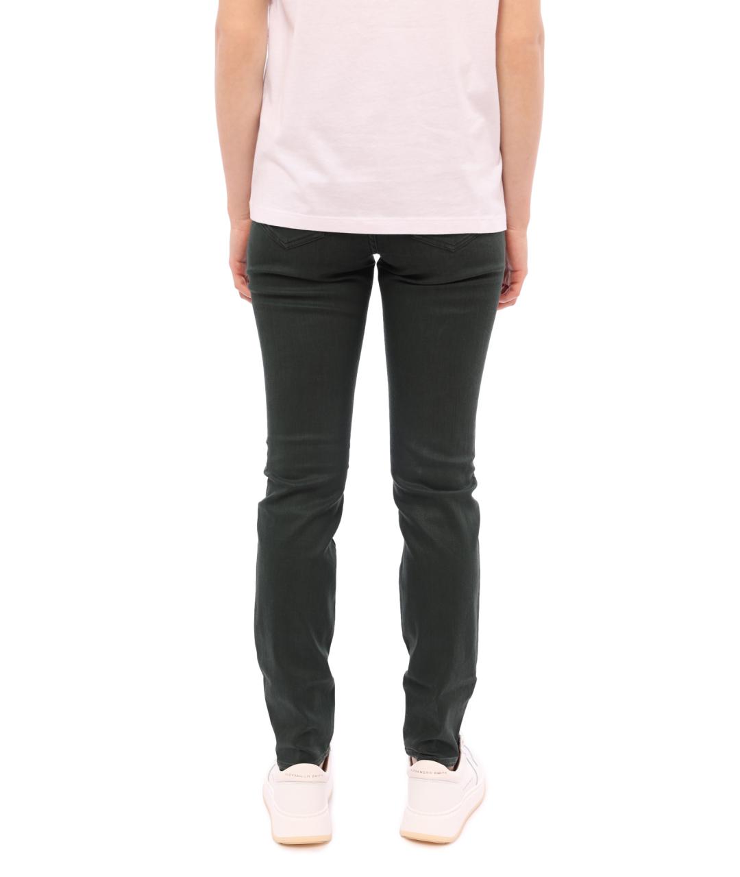 ARMANI EXCHANGE Зеленые хлопковые прямые джинсы, фото 4