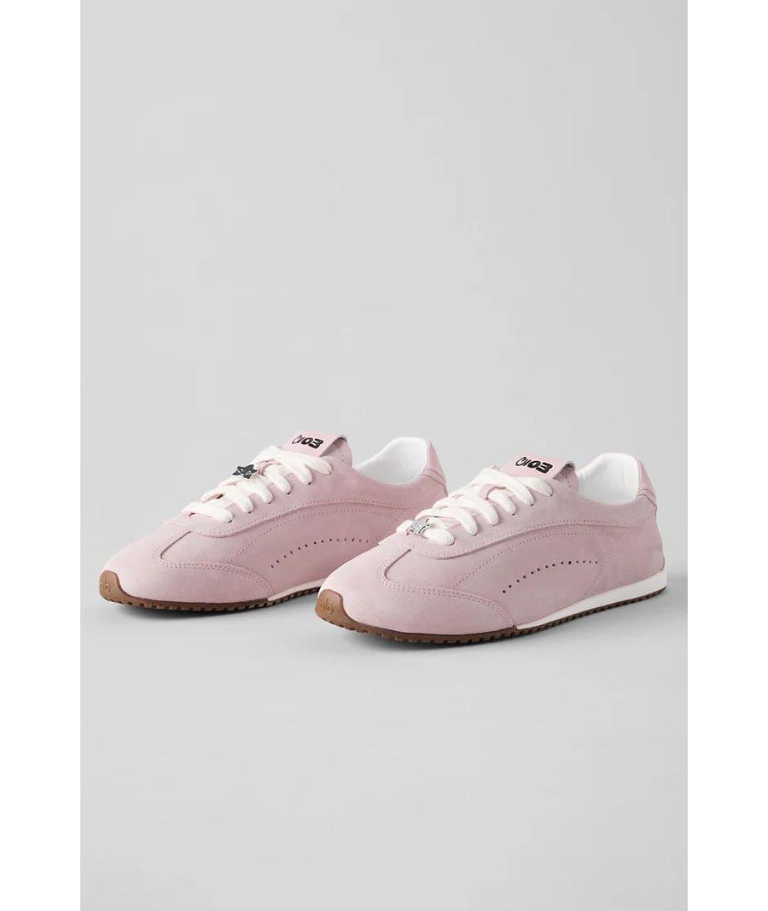 ALO YOGA Розовые замшевые кроссовки, фото 5