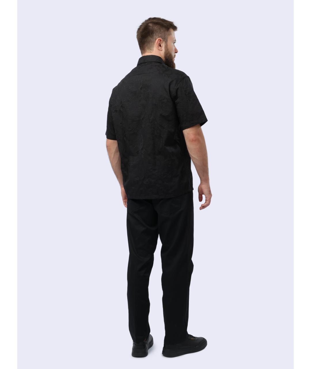 EMPORIO ARMANI Черная хлопковая кэжуал рубашка, фото 6