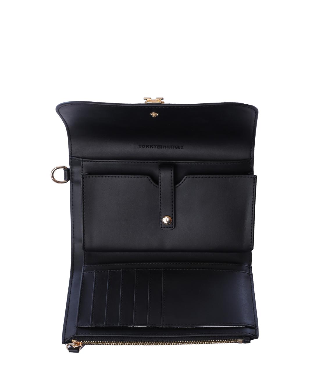 TOMMY HILFIGER Черный кошелек из искусственной кожи, фото 4