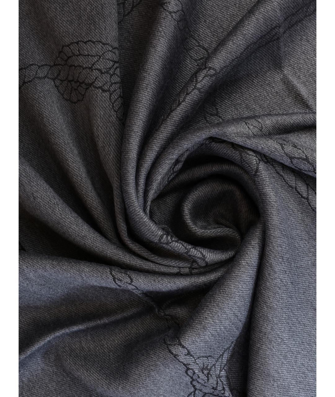 EMPORIO ARMANI Черный кашемировый шарф, фото 2