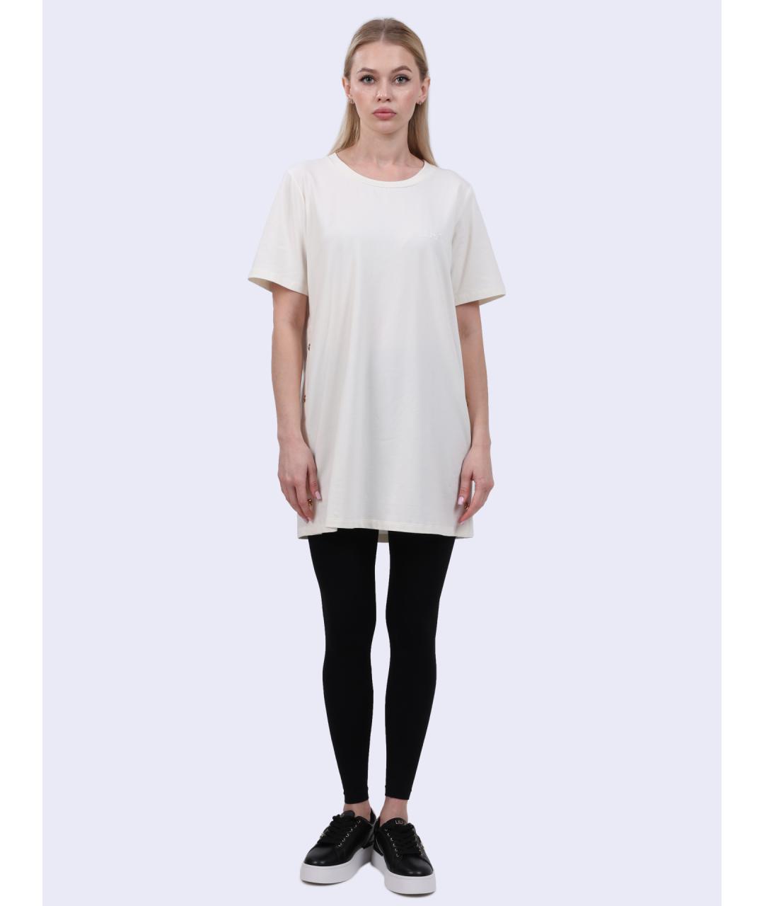 LIU JO Белая хлопковая футболка, фото 5