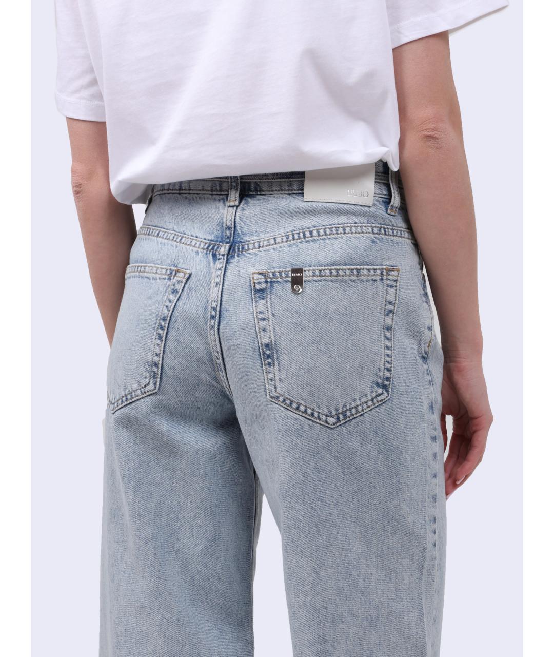 LIU JO Голубые прямые джинсы, фото 5